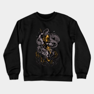 Oktopus Steampunk Taucher unter Wasser Crewneck Sweatshirt